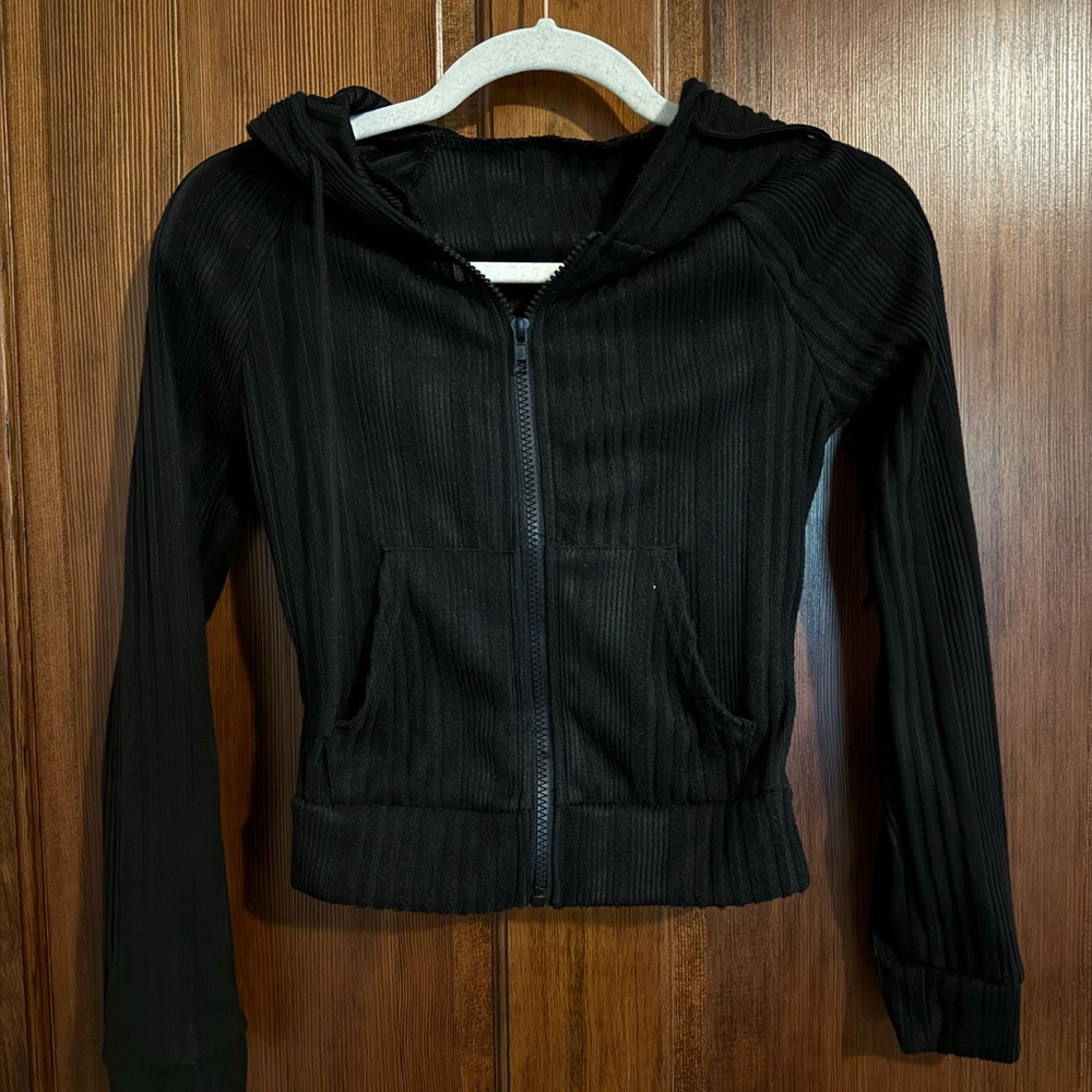 Black Hooded Women's Jacket
